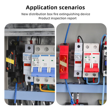 Complete set of thermal aerosol fire extinguishing devices in power distribution cabinets