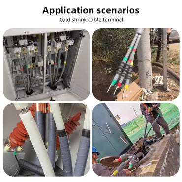 10kV Cold Shrink Indoor/Outdoor 3-Core High Voltage Cable Termination & Joint Sleeve Power Accessories